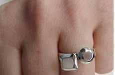 Bejeweled Metal Rings