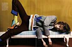 Lounging Schoolgirl Fashion