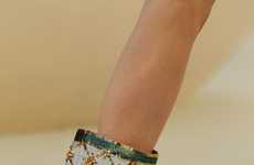 Gold Embroidered Booties
