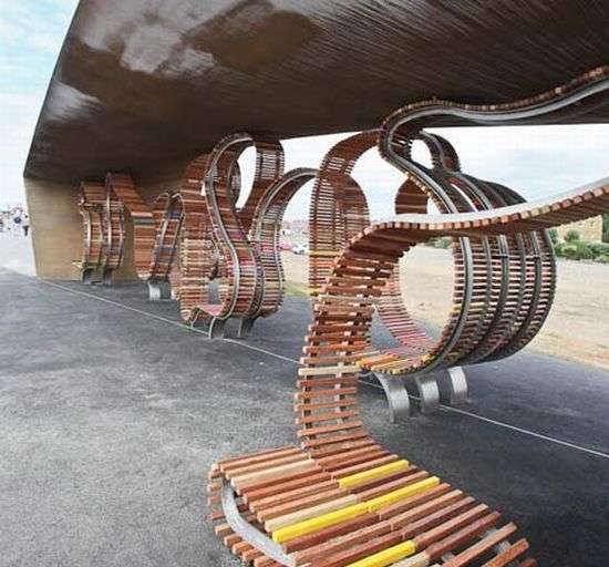 Bracelet-Inspired Benches