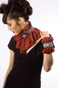 Elaborate Ruched Neckwear Image 2