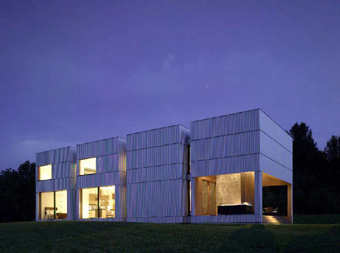 Corrugated Grid Homes