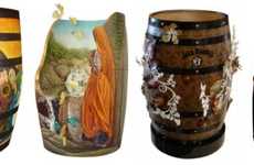 Artistic Booze Barrels