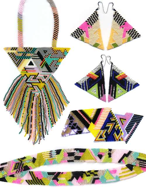 Vivid Hand-Beaded Jewelry Image 2