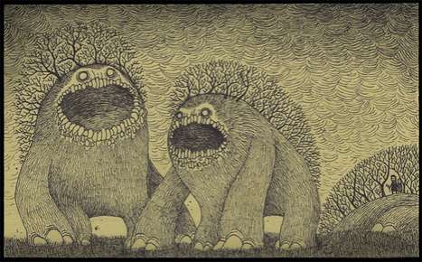 Intricate Post-It Illustrations