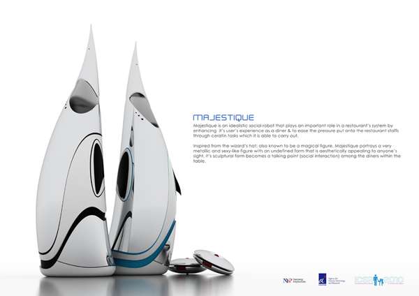 Tear-Shaped Robot Waitresses