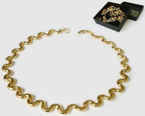 Golden Macaroni Jewelry