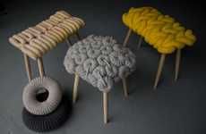 Chunky Knitted Stools