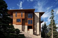Glowing Mountainside Houses Image 2