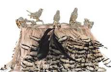 Feather-Covered Handbags