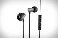 Sleek Steel Earbuds