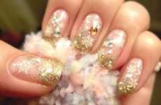 Sparkling Snowflake Nails