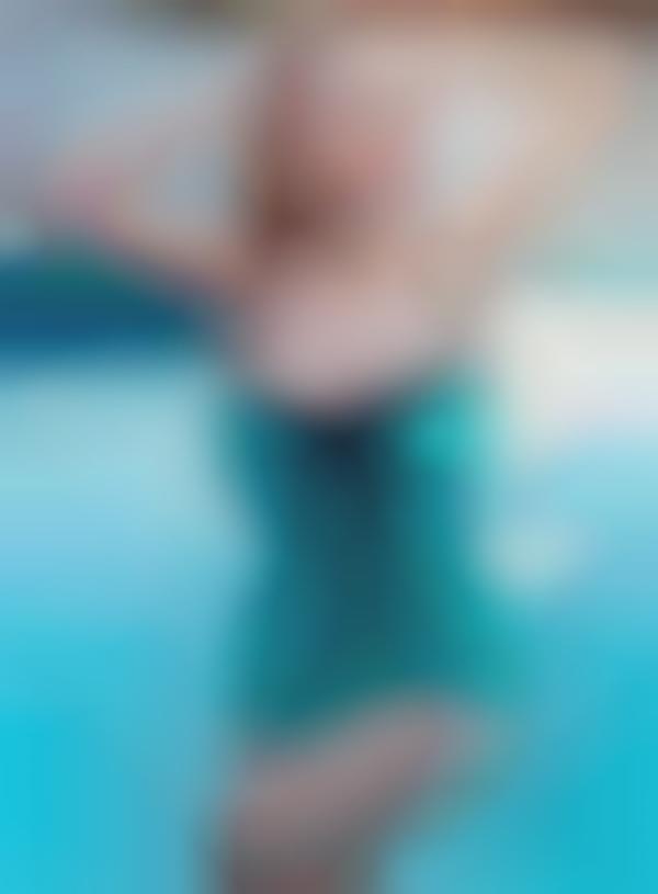 Shiny Aquamarine Swimwear