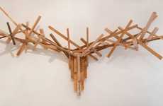 Animalistic Wooden Coat Hangers