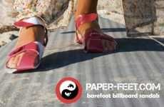 Upcycled Advertisement Footwear
