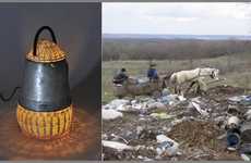 Upcycled Mixed-Media Lamps