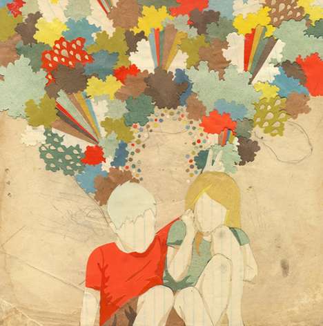 Faceless Collage Characters