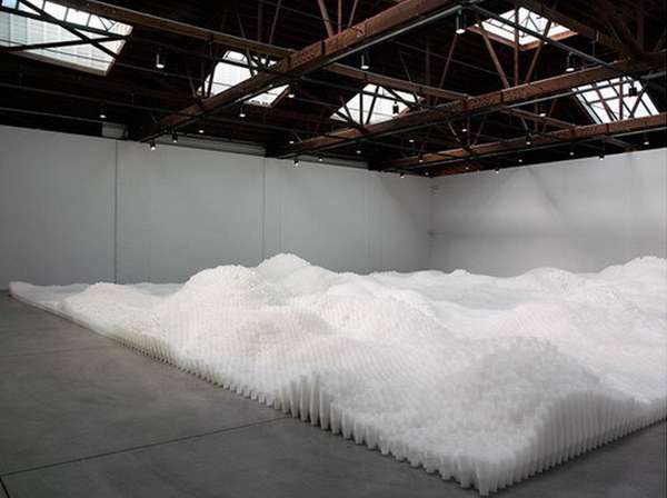 Snowy Plastic Cup Installations