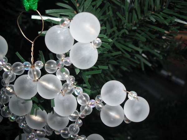 Beaded Snow Ornaments