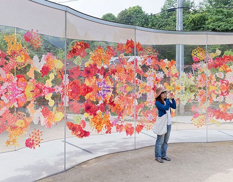 Transparent Floral-Printed Pavilions