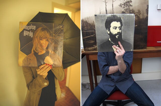 Superimposed Album Cover Selfies