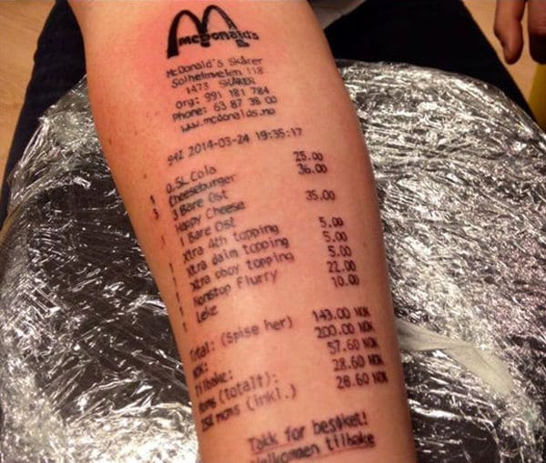 Fast Food Tattoos