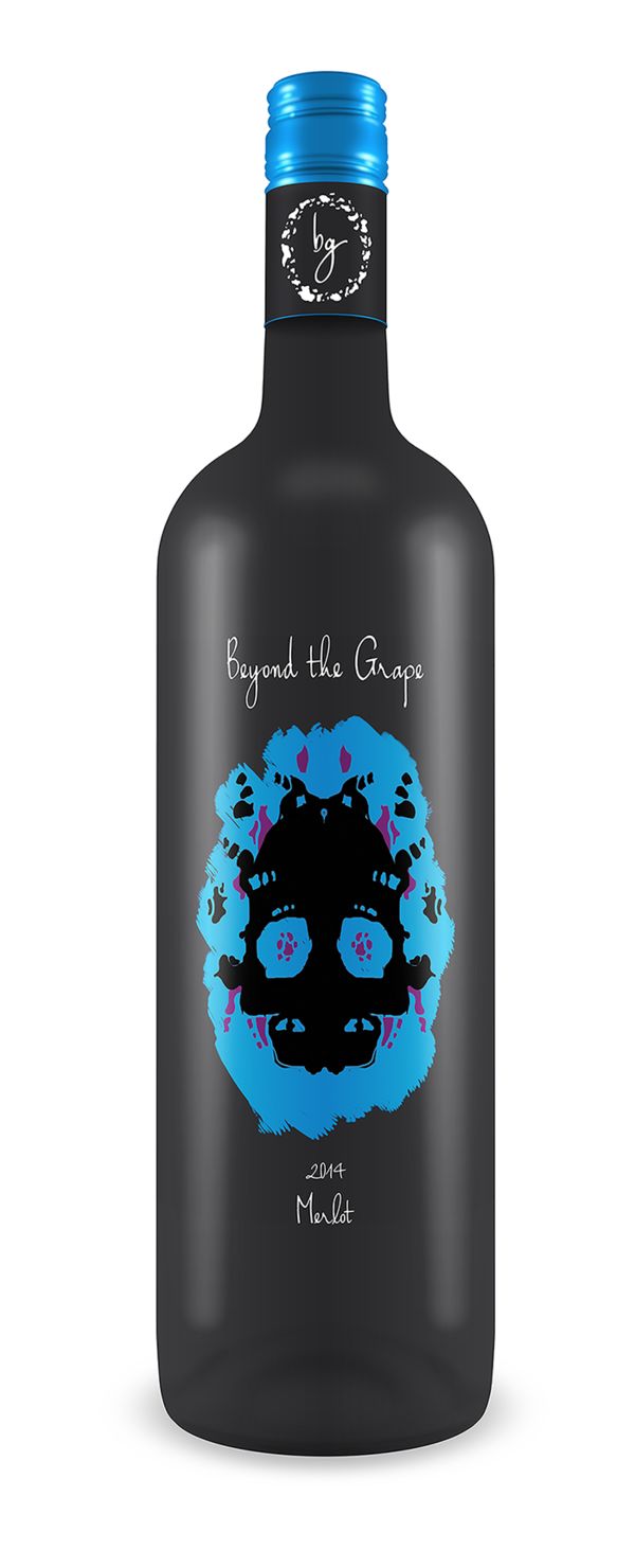 Inkblot Skull Wine Packaging