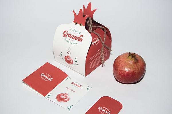 Graphic Pomegranate Packaging