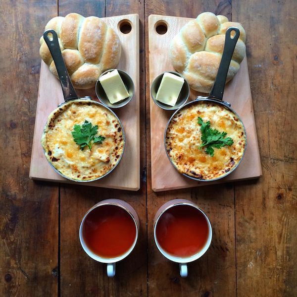 Symmetrical Breakfast Photography