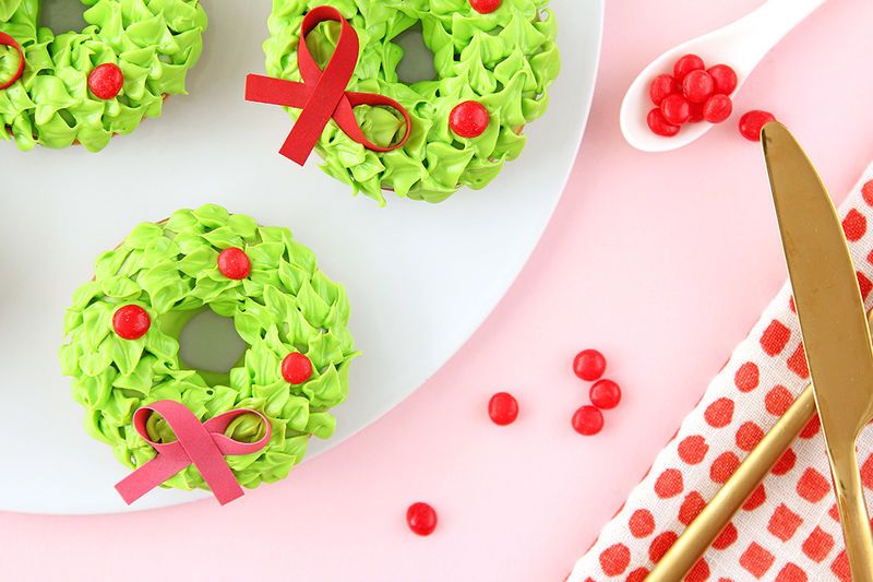 Holiday Wreath Donuts