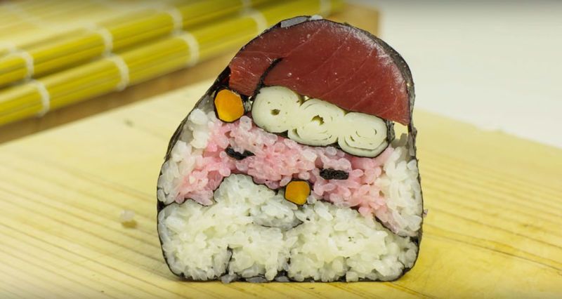 DIY Santa Sushi Rolls