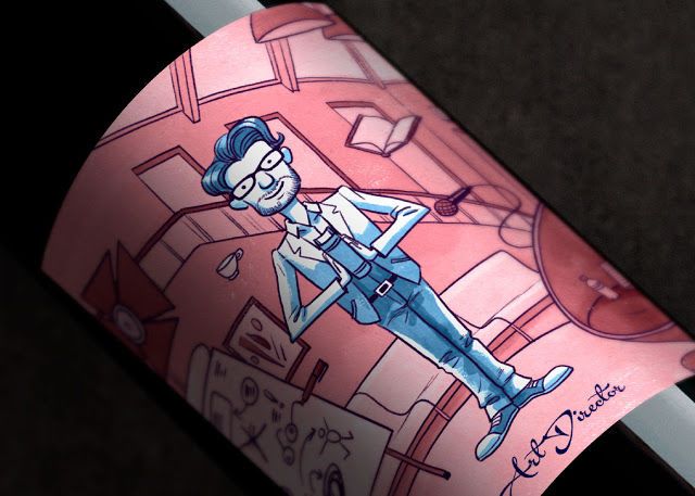 Caricatured Wine Packaging