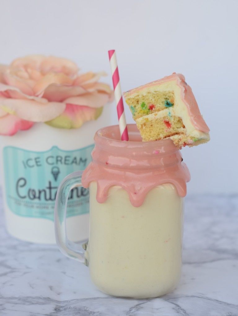 DIY Cake Batter Milkshakes