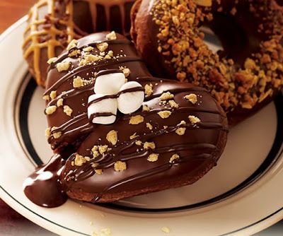 Heart-Shaped S'mores Donuts