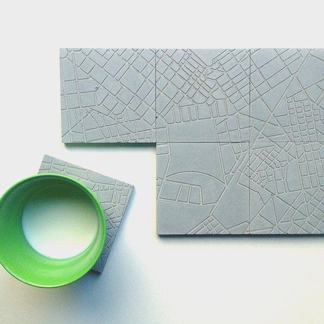 Concrete Cityscape Coasters