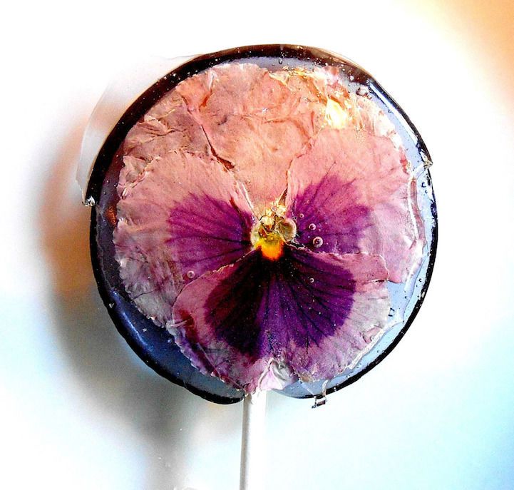 Edible Flower Lollipops