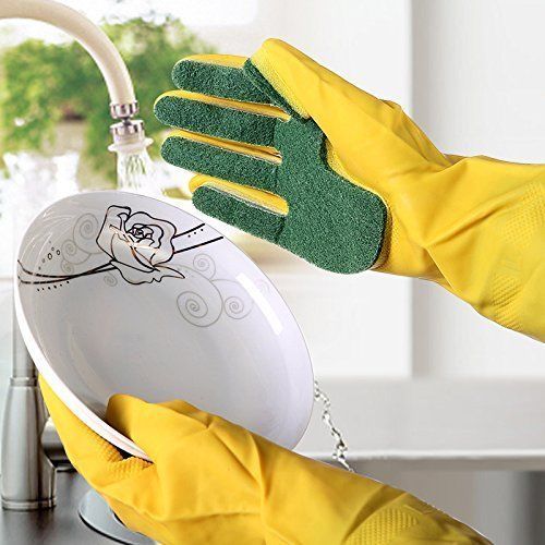 Scrubber-Embedded Cleaning Gloves