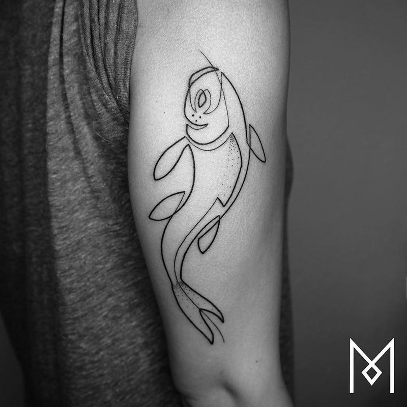 Minimalistic One Line Tattoos