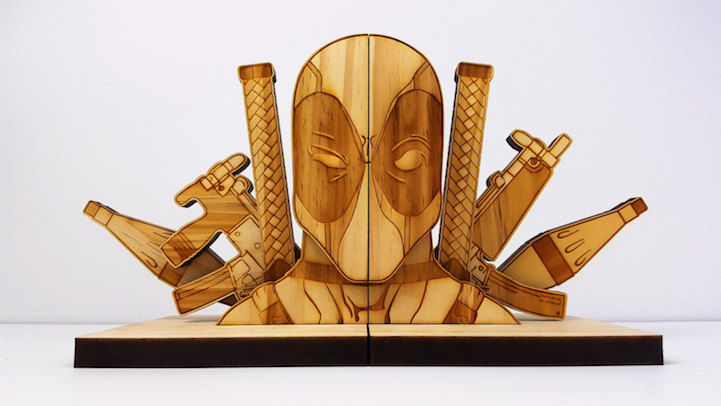 Pop Culture Superhero Bookends