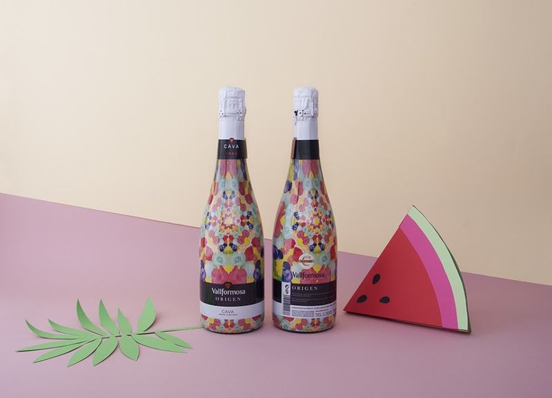 Summery Sparkling Wine Bottles