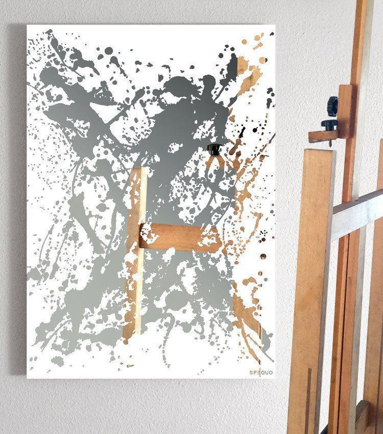 Splattered Metallic Mirror Artwork