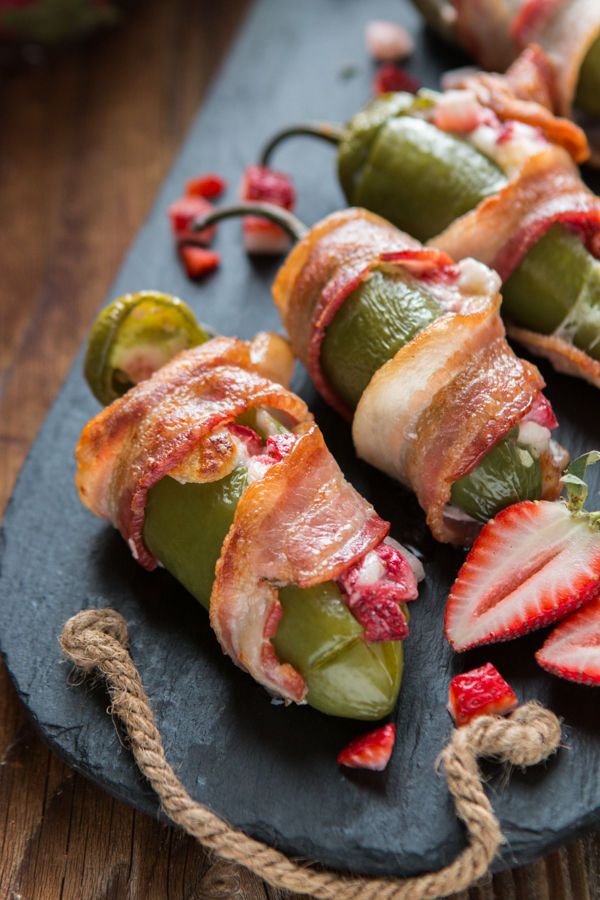 Bacon Strawberry-Stuffed Peppers