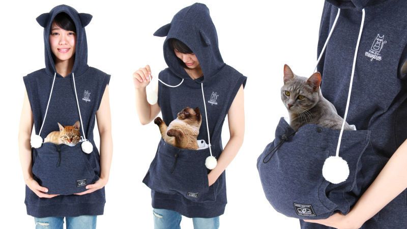 Cat-Carrying Hoodies