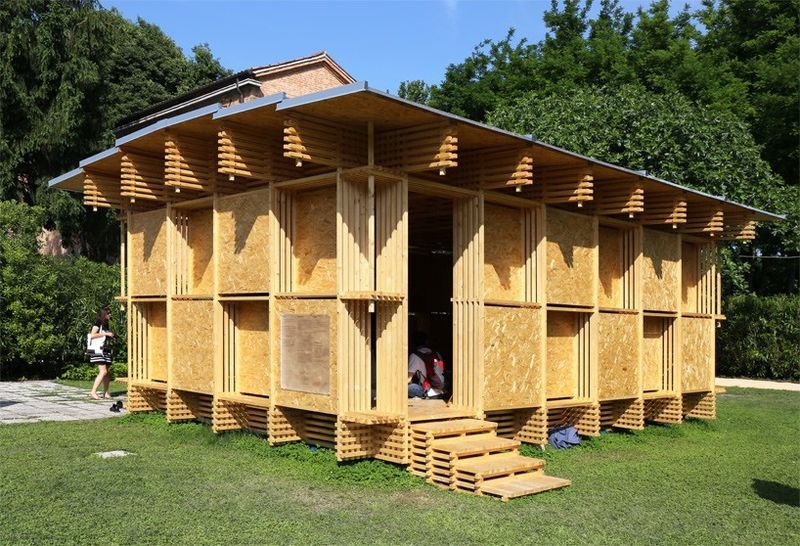 Wooden Checkered Pavilions