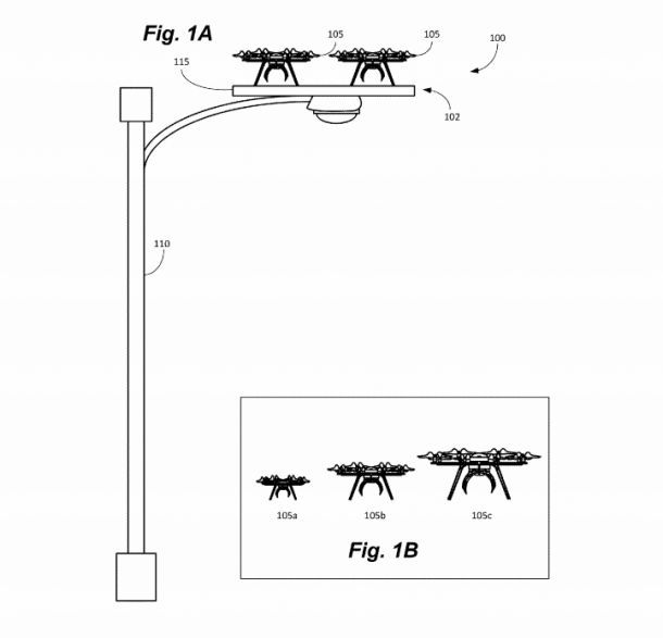 Drone-Docking Streetlamps