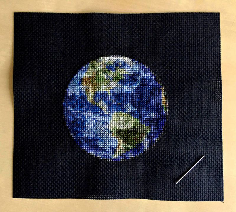 Embroidered Planetary Art