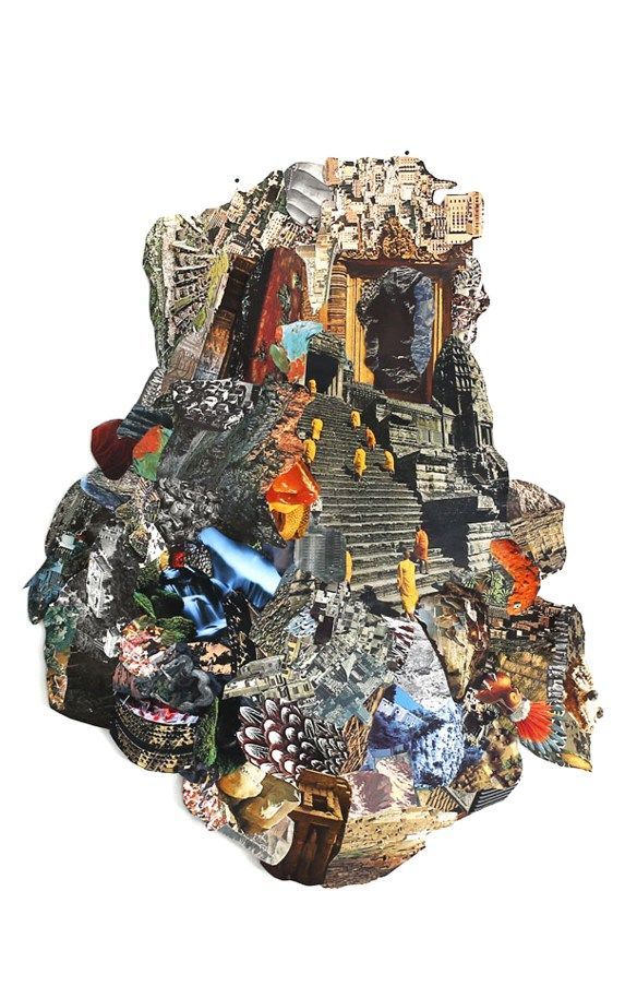 Intricate Collage Paintings