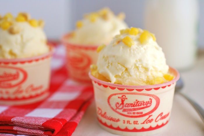 Kernel-Topped Ice Creams