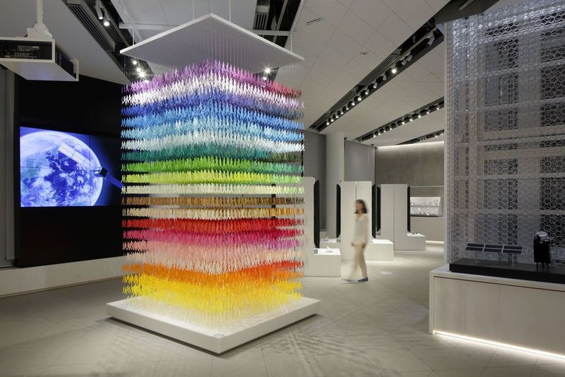 Multi-Colored Paper Installations