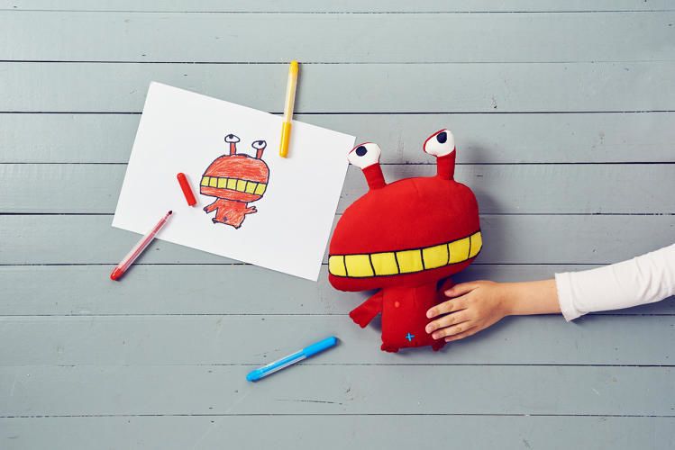 Kid-Drawn Stuffed Toys